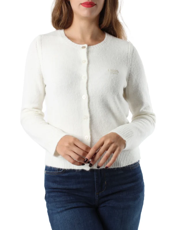 cardigan-in-misto-lana-e-alpaca-donna-bianco